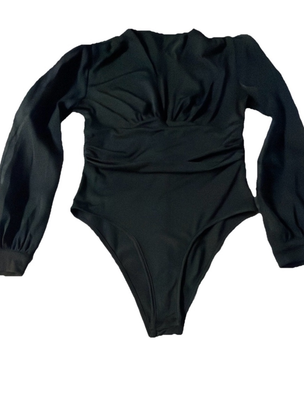 LYANER Women’s bodysuit Black Long-Sleeve One-Piece - Picture 8 of 14